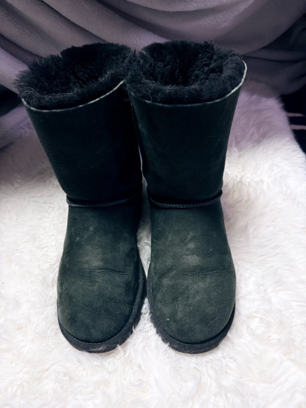 UGG Bailey Boot II Classic Black Suede Cozy Winter Boots - Women